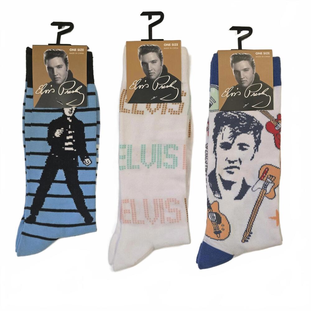 Elvis Presley Sock Set - Official Merchandise - 3 Pair